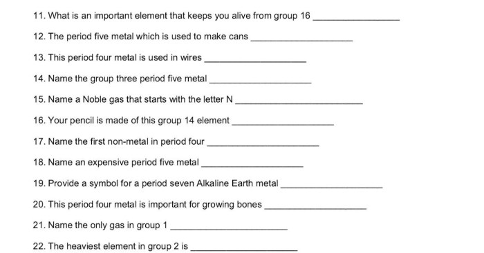 Nova hunting the elements worksheet answers