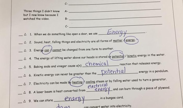 Bill nye heat transfer worksheet