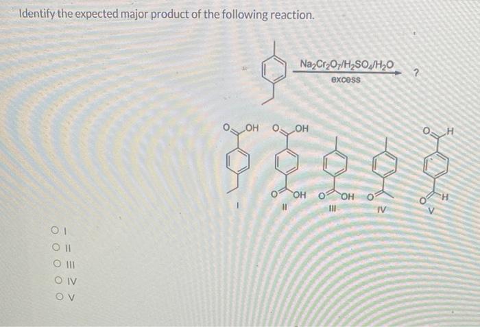 Identify the expected major product for the following reaction.