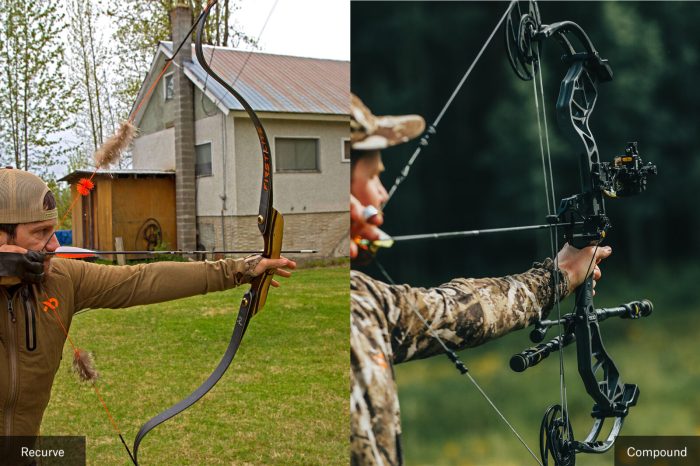 What are the two most common types of crossbows