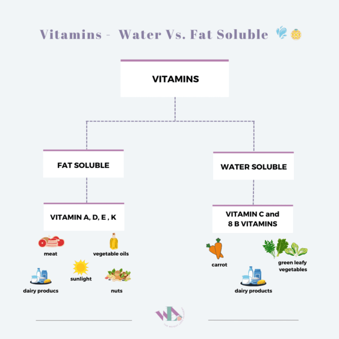 Determine whether each label describes water-soluble or fat-soluble vitamins.